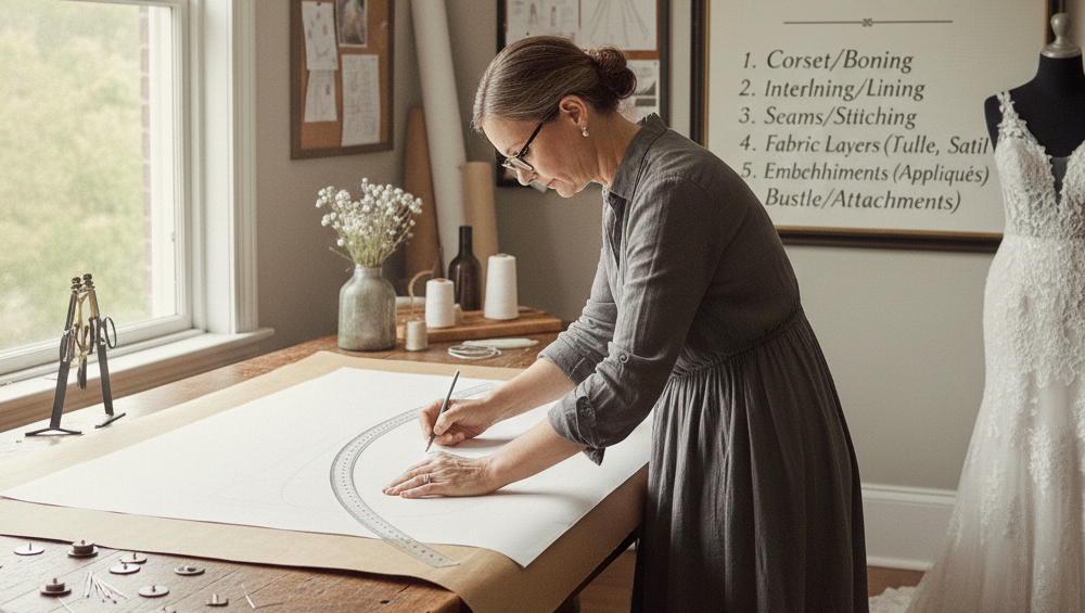 婚纱结构的保护