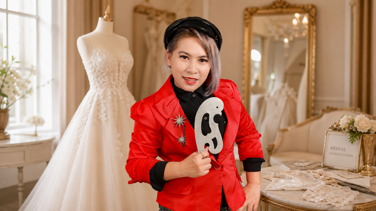婉乔森评估稀有及脆弱面料 Mallika Thaidress