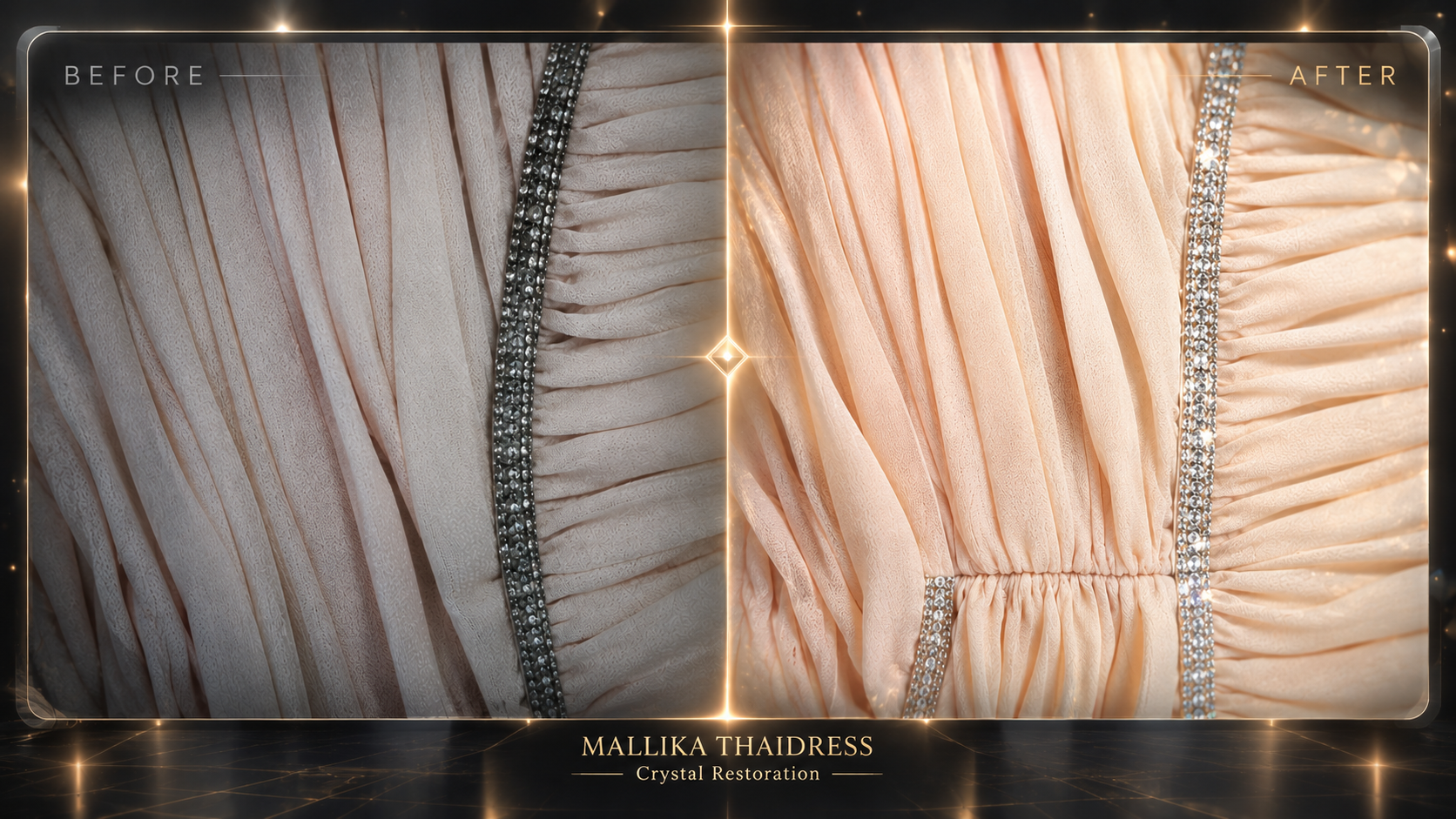晚礼服镶钻饰带更换 Mallika Thaidress